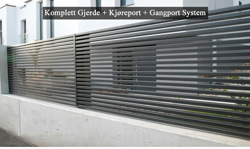 ArtSteel Komplett Gjerde + Kjøreport + Gangport system